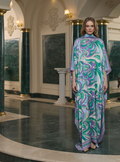 Multi Colour Printed Kaftan with Scarf Set - Store WF