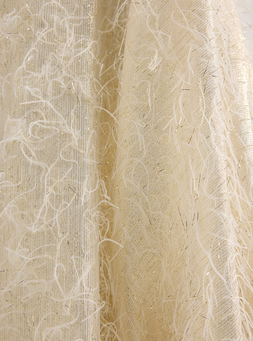 Off White Gold Feather Looks Kaftan Abaya - Store WF