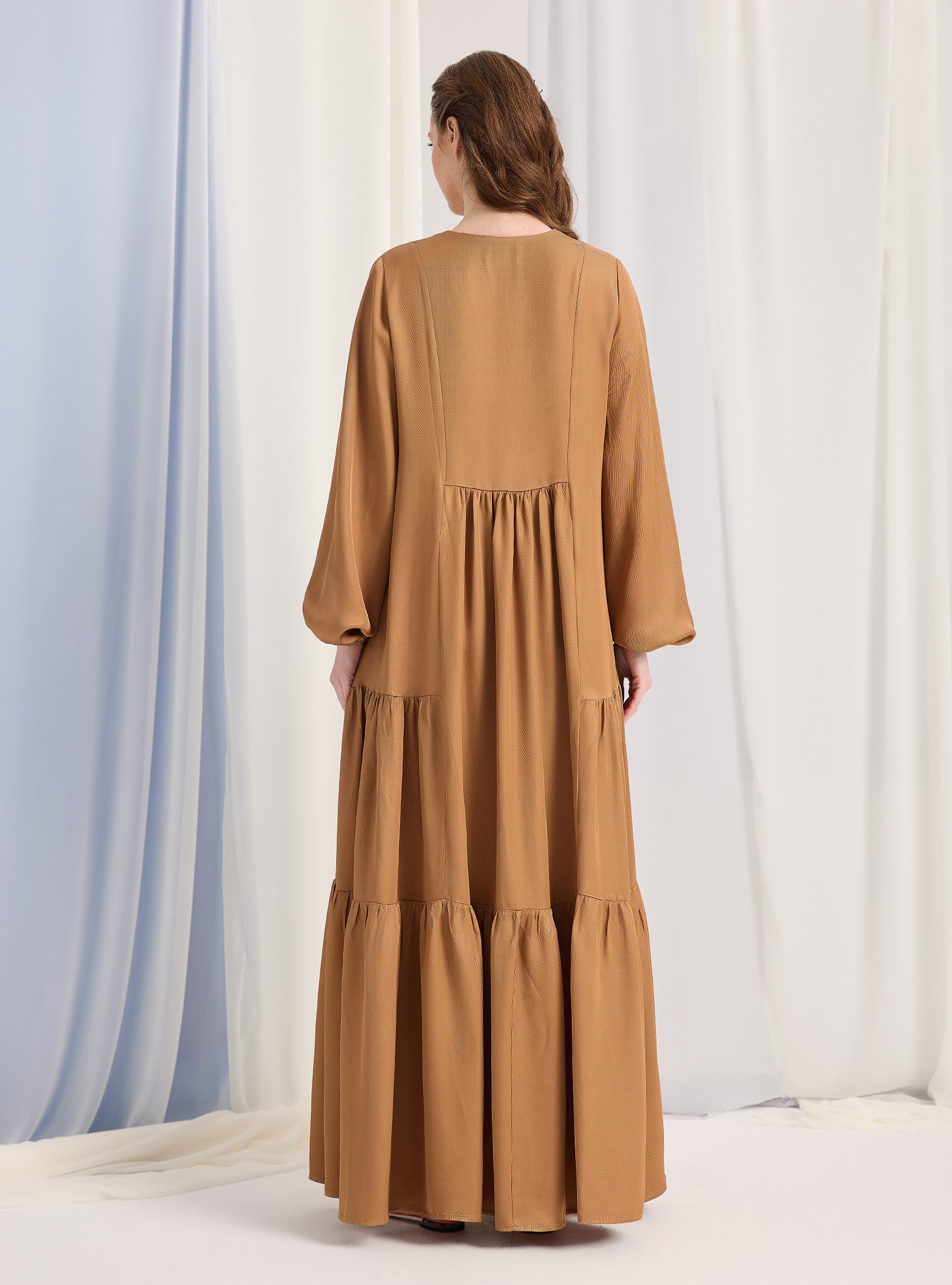 Viscose V Neck Maxi Dress - Store WF