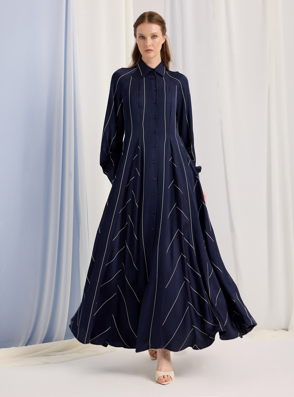 Navy Stripe Maxi Dress - Store WF