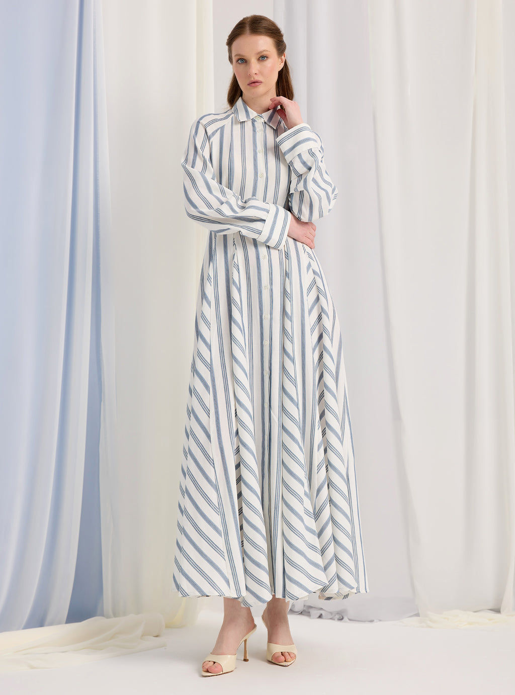 White Stripe Maxi Dress - Store WF