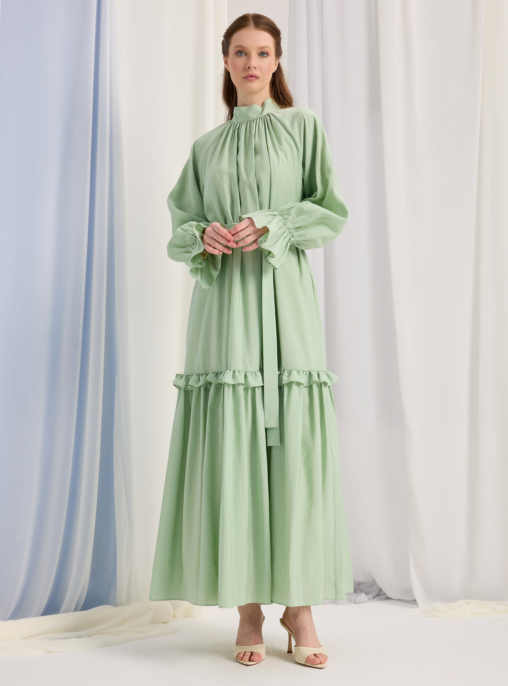 Mint Belted Maxi Dress - Store WF