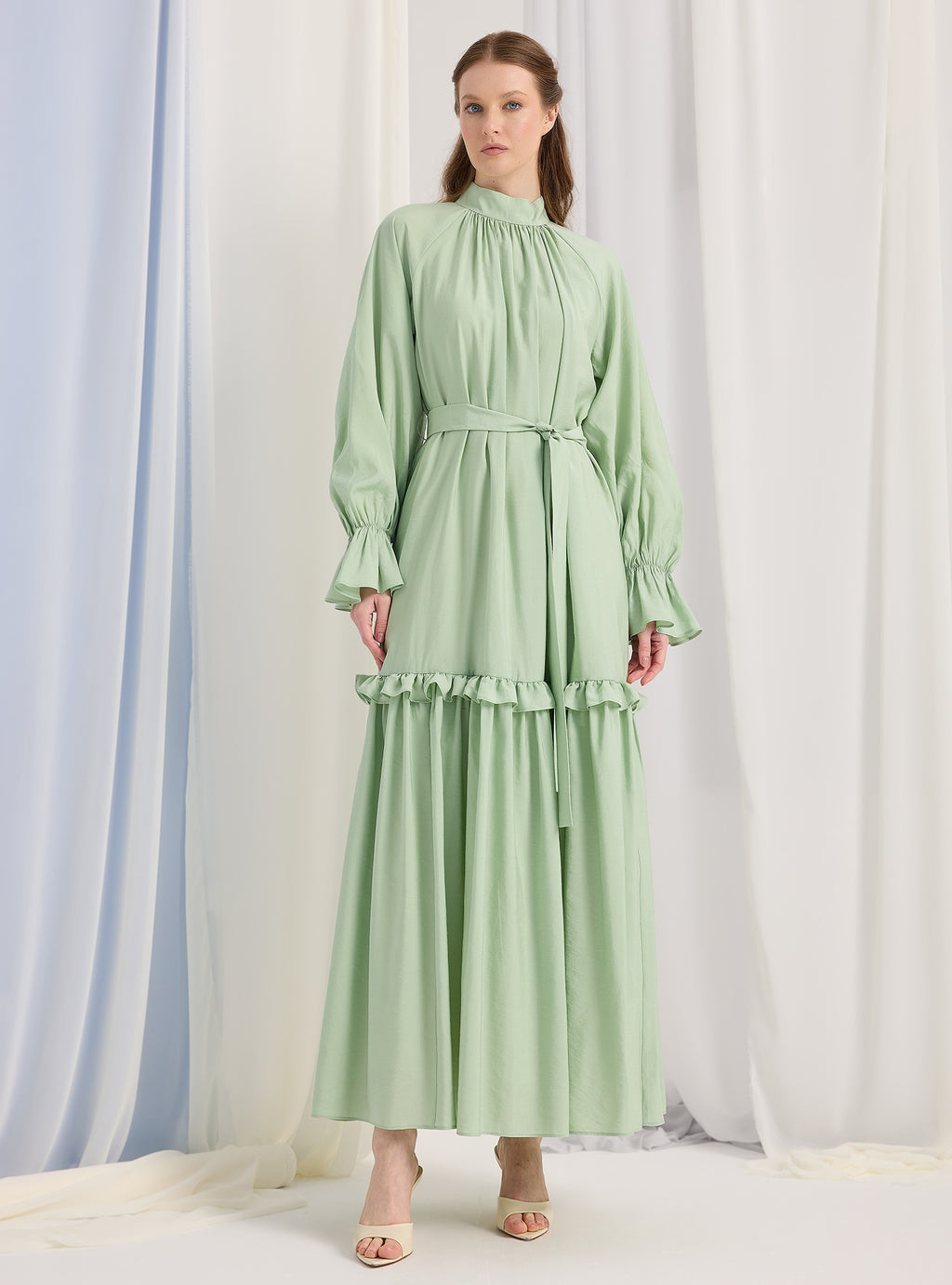 Mint Belted Maxi Dress - Store WF