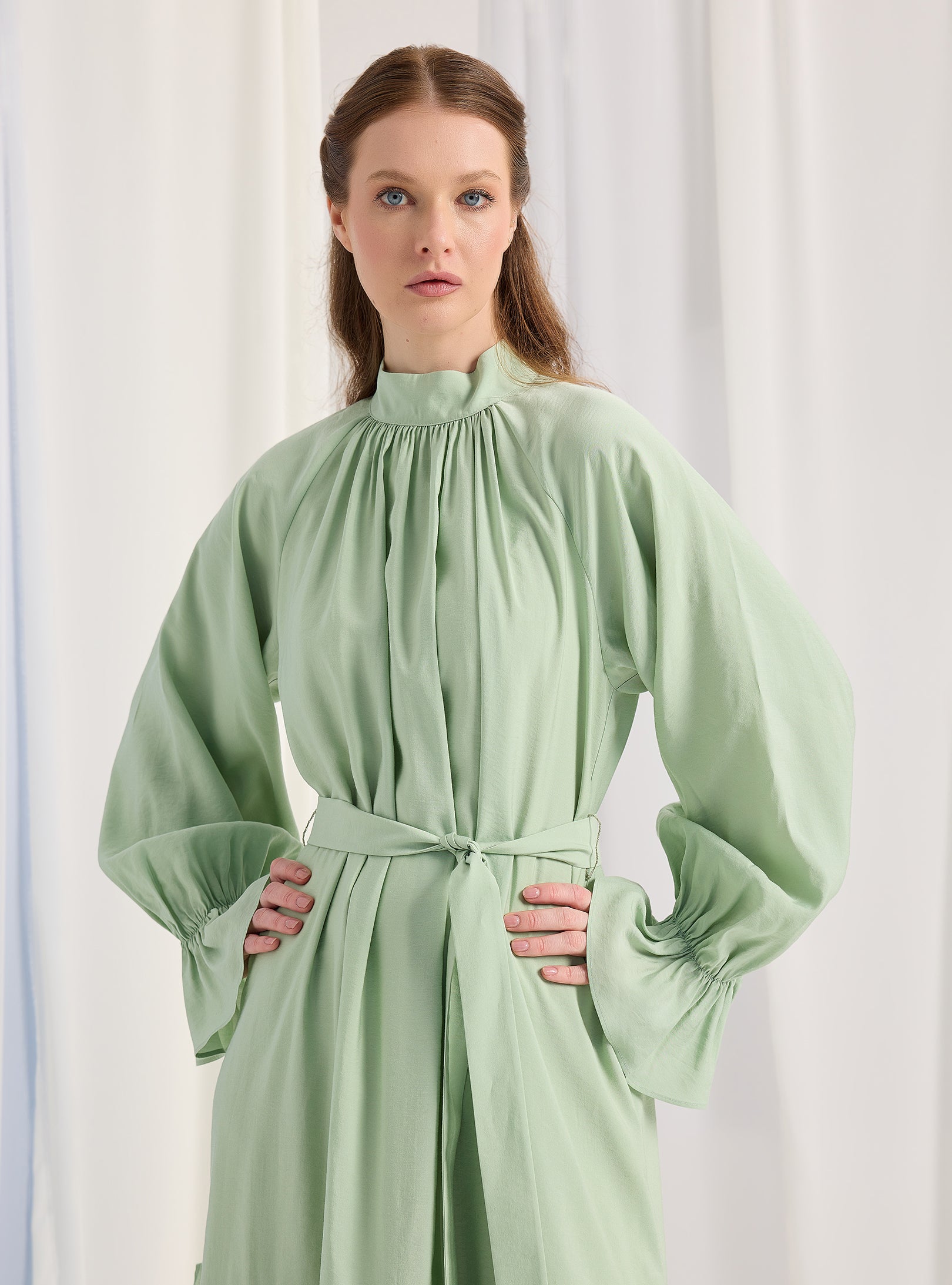 Mint Belted Maxi Dress - Store WF