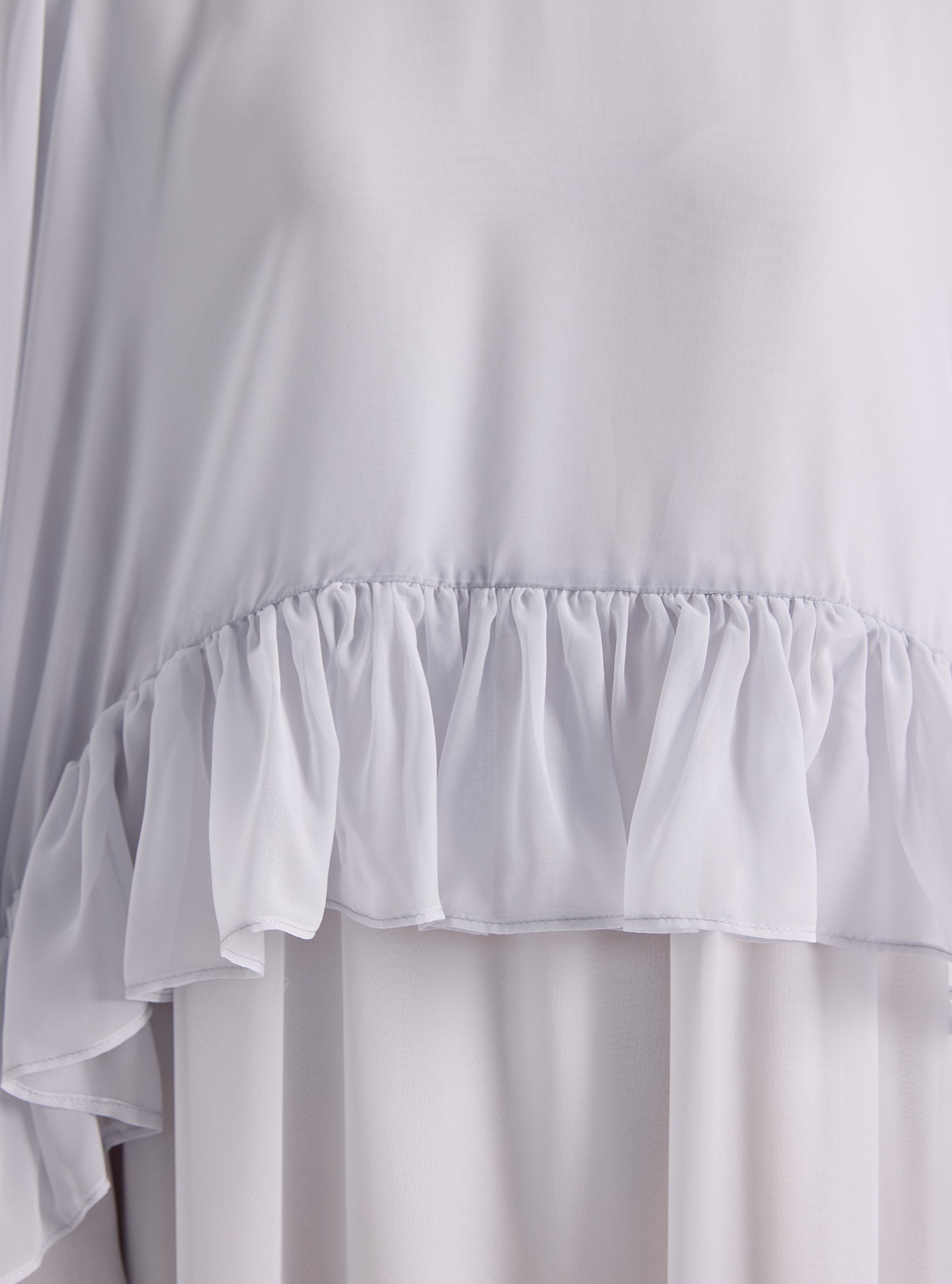 Ice Blue Ruffled Maxi Cape Dress - Store WF