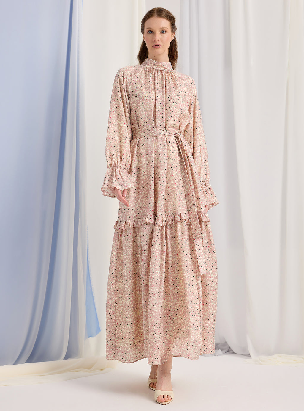 Daisy Printed Silk Touch Viscose Dress - Store WF