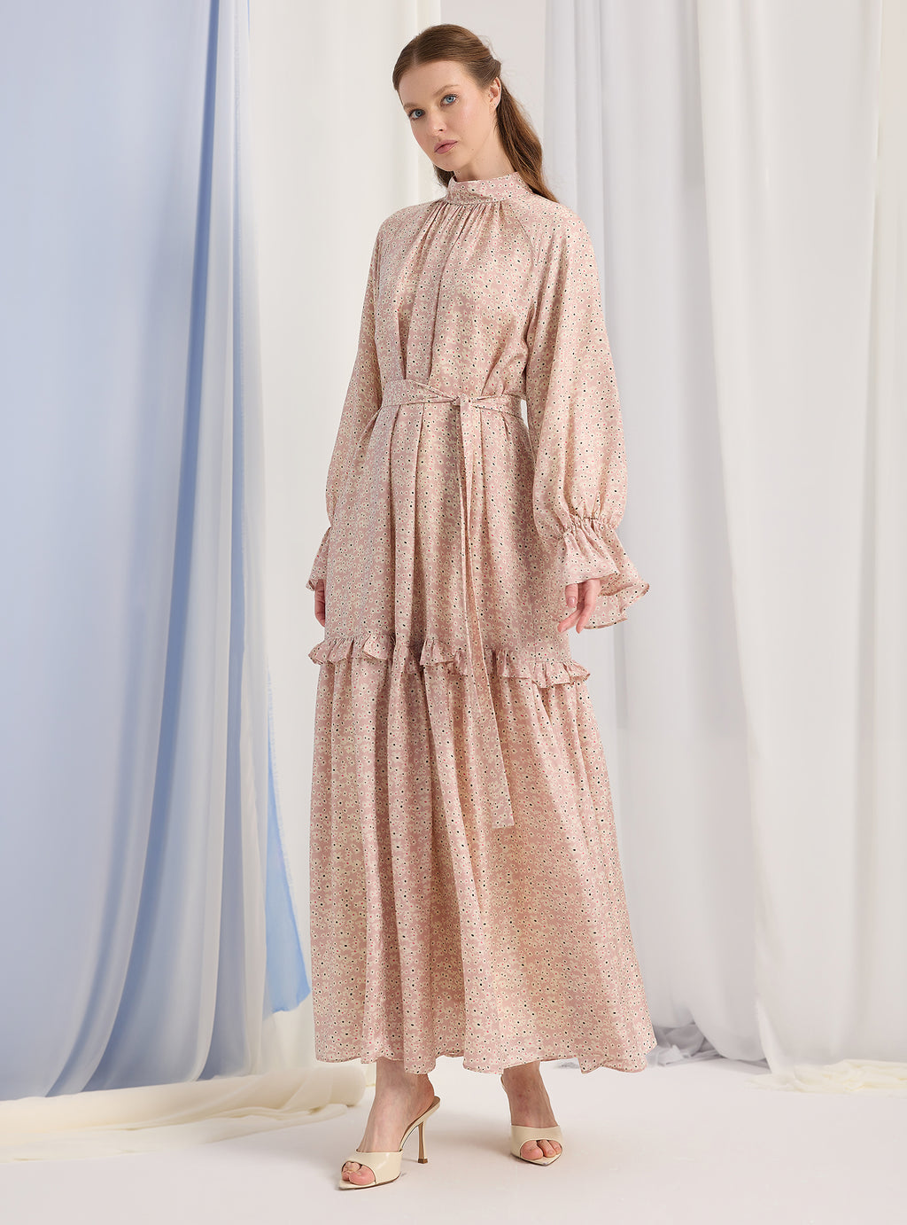 Daisy Printed Silk Touch Viscose Dress - Store WF