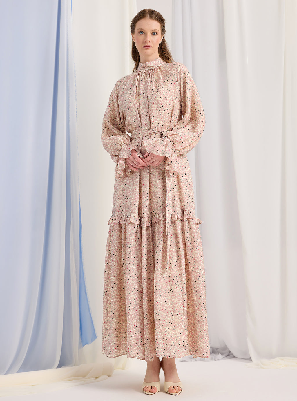 Daisy Printed Silk Touch Viscose Dress - Store WF