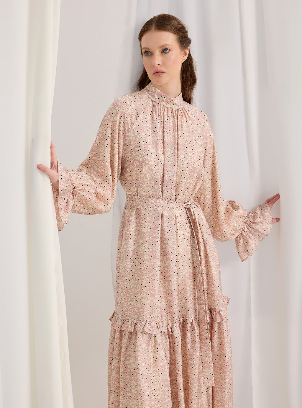 Daisy Printed Silk Touch Viscose Dress - Store WF