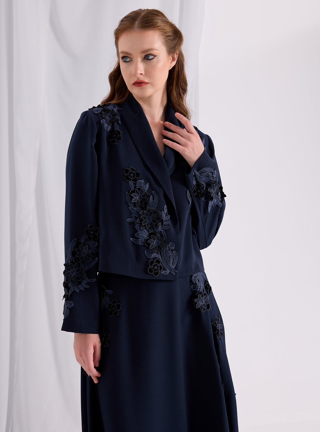 Embroidery Jacket & Skirt Set - Store WF