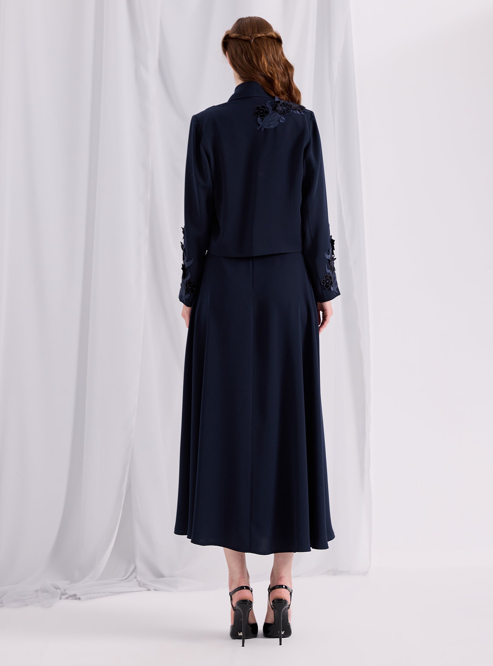 Embroidery Jacket & Skirt Set - Store WF