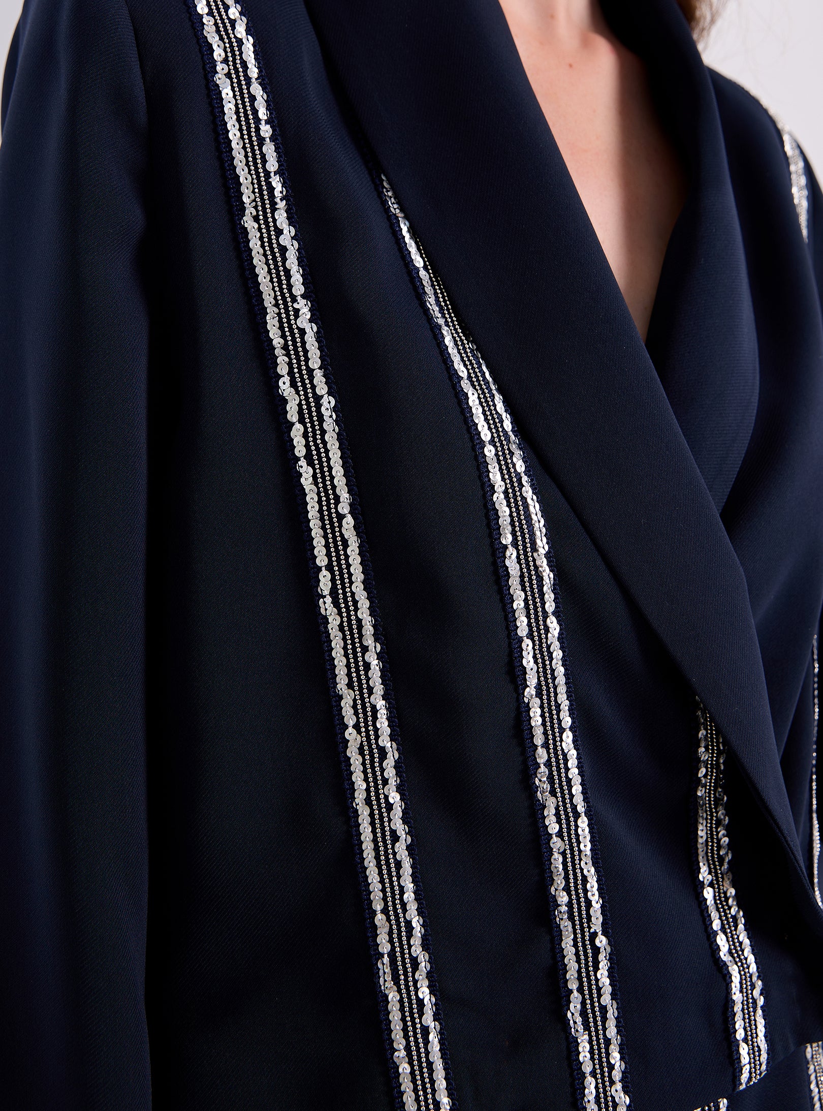 Sequin Piping Jacket & Skirt Set - Store WF