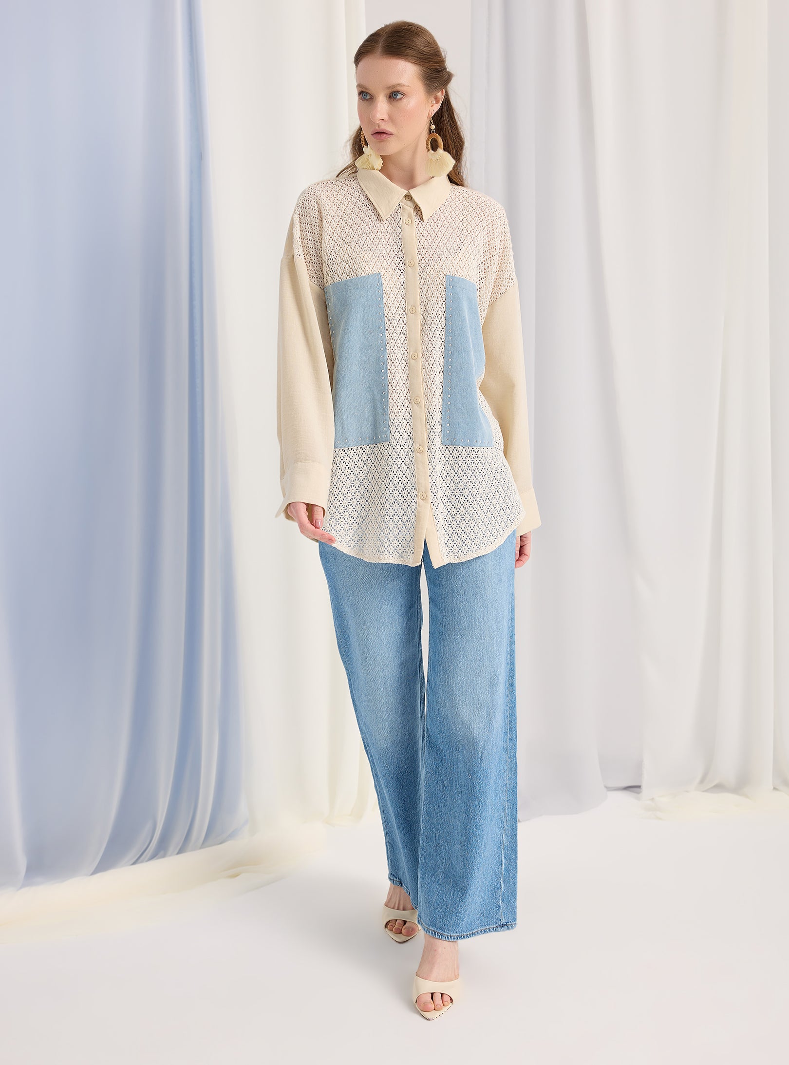 Lace Detail Shirt - Store WF