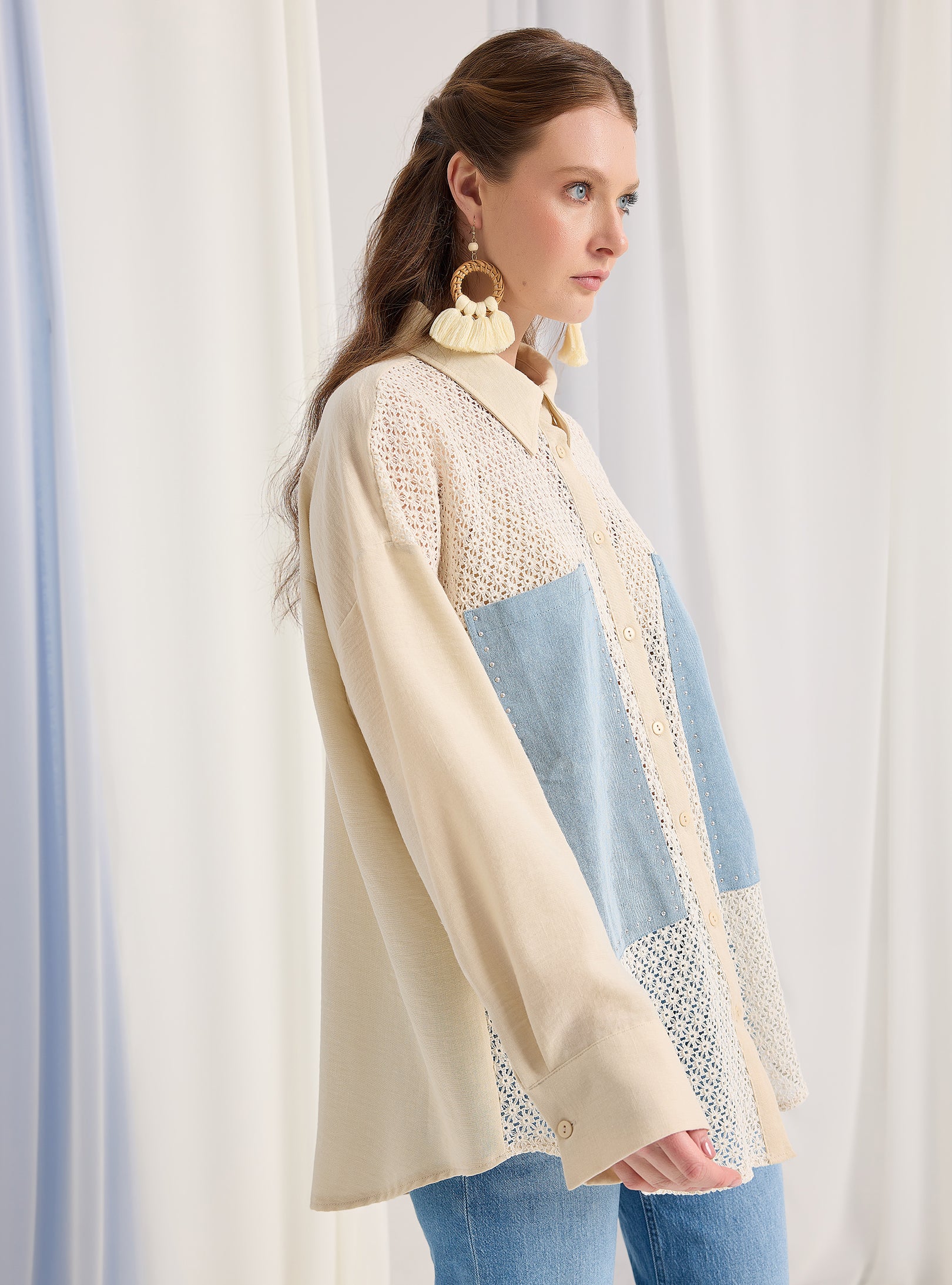 Lace Detail Shirt - Store WF