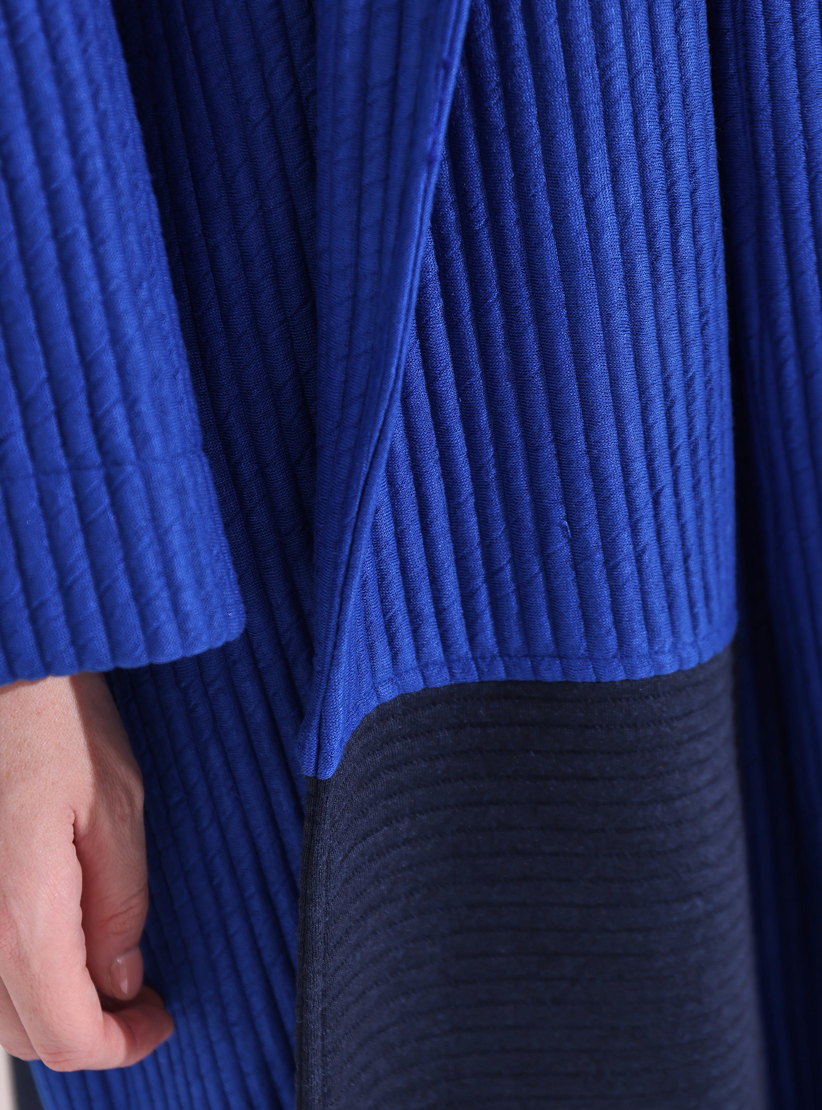 Blue Knitwear Jacket With Scarf - Store WF