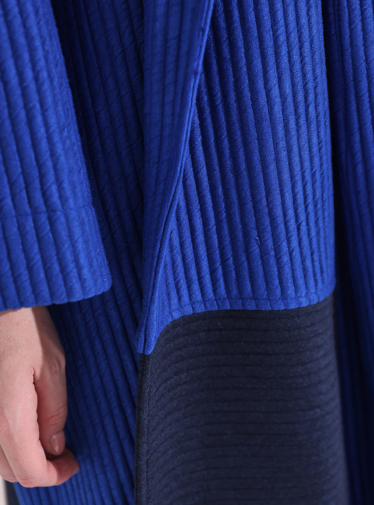 Blue Knitwear Jacket With Scarf - Store WF