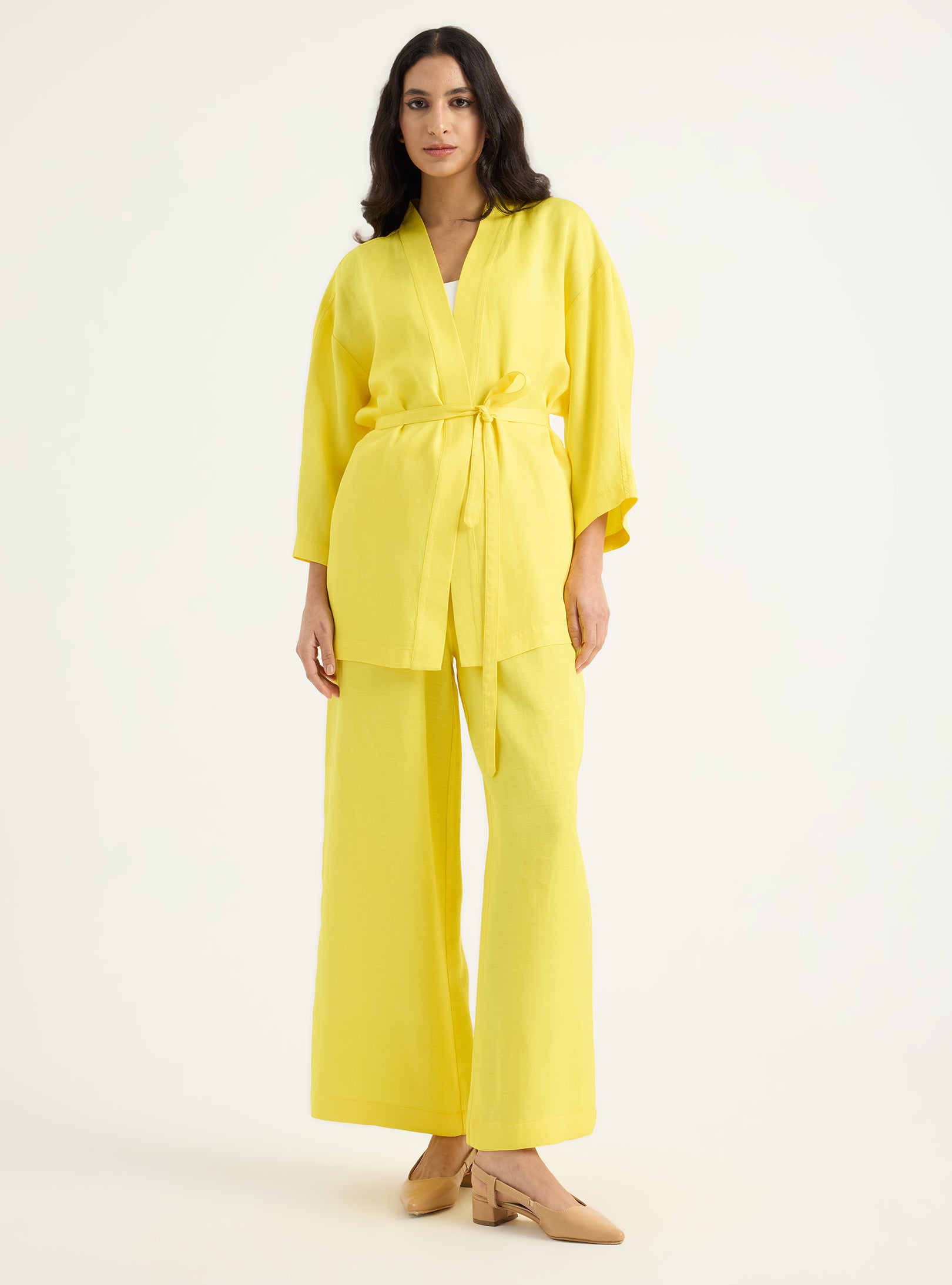 Kimono & Trouser Set Yellow - Store WF