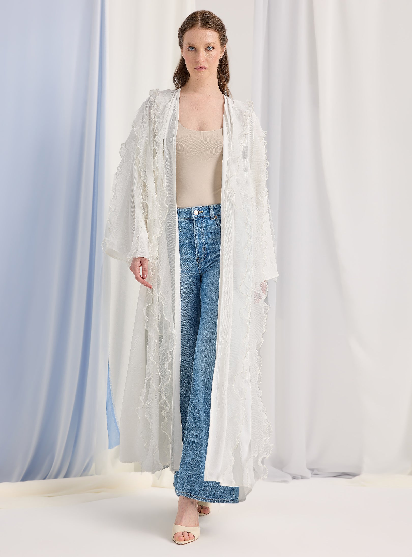 White Pearl Abaya - Store WF