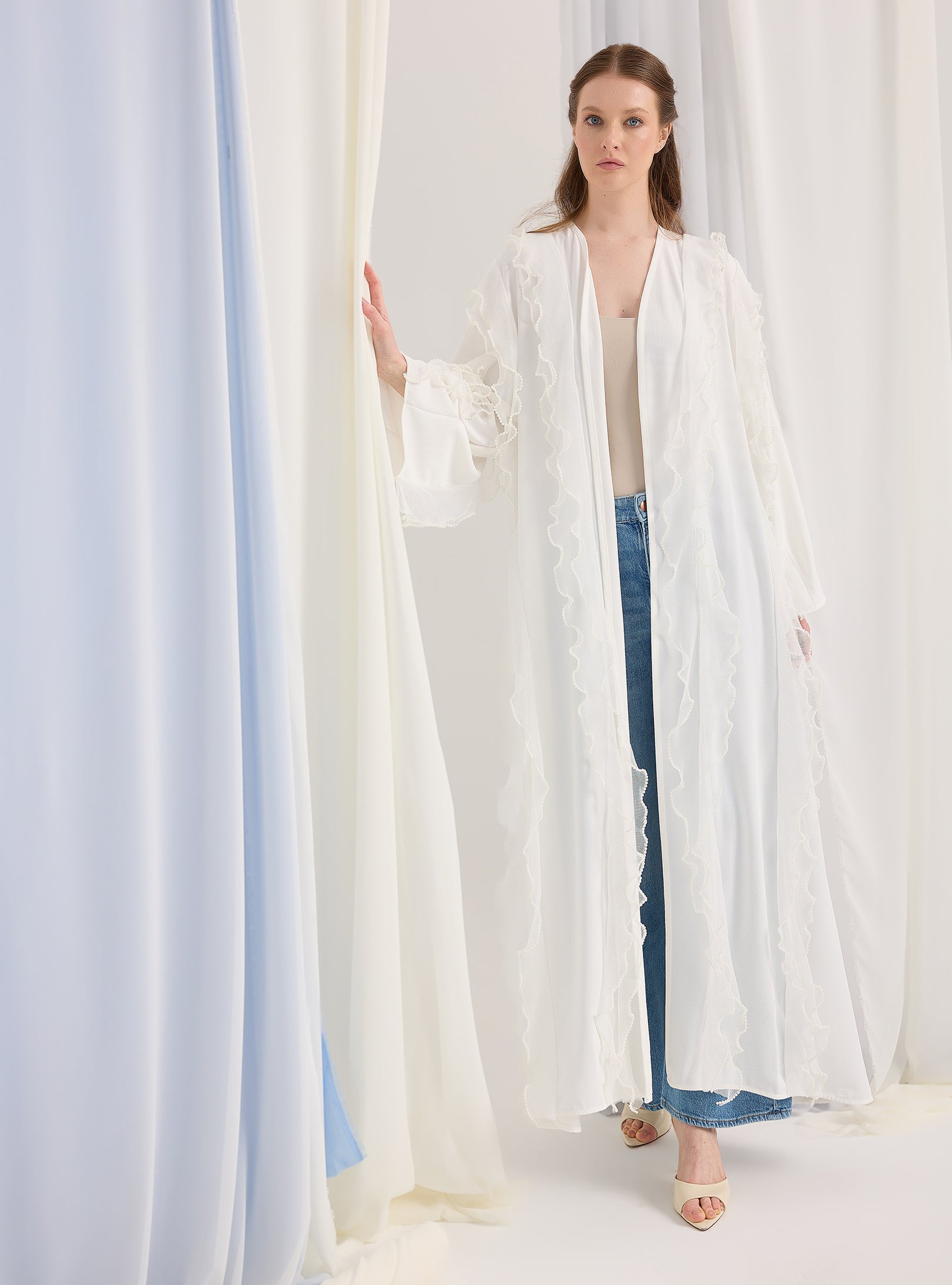 White Pearl Abaya - Store WF
