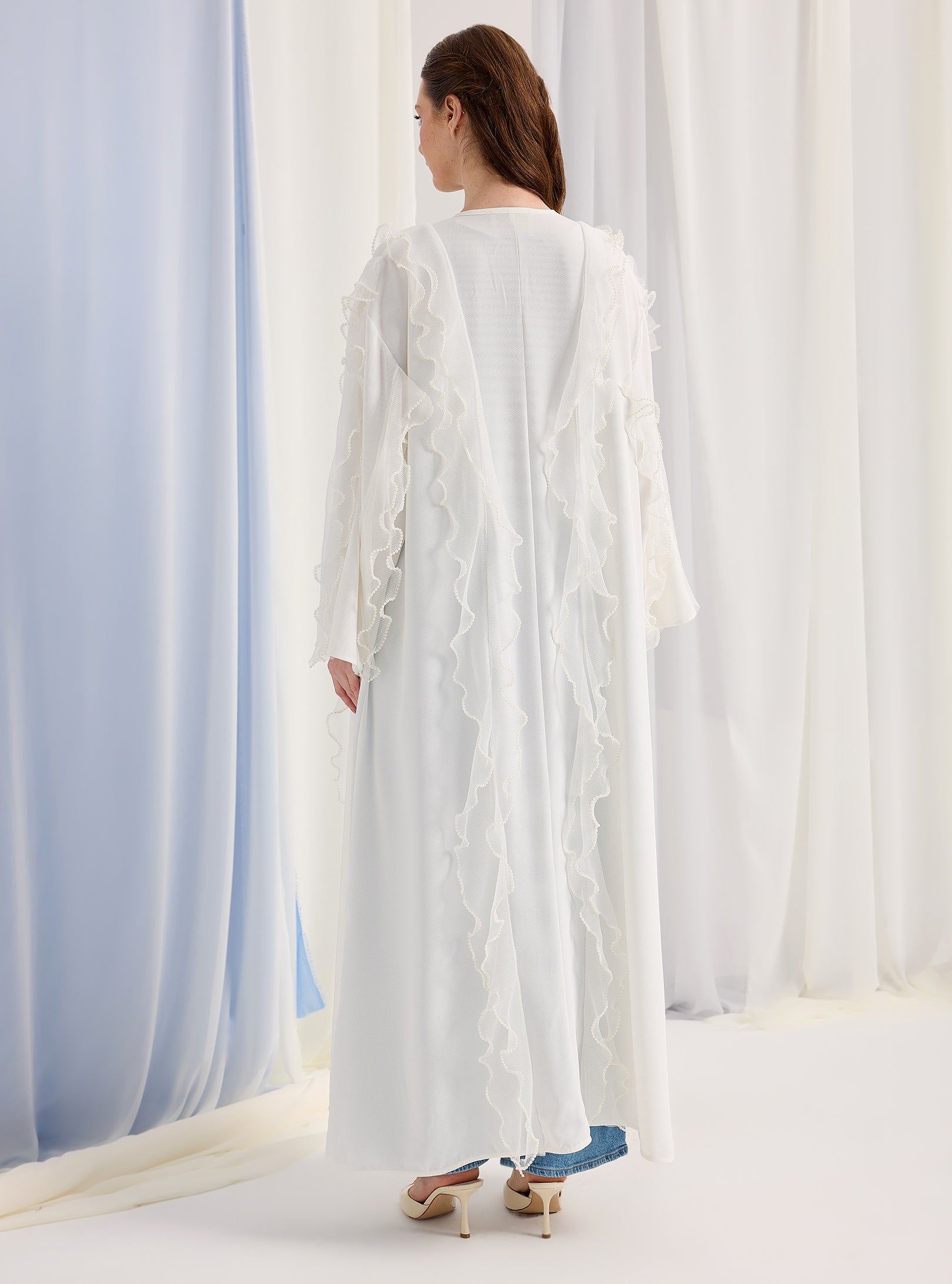 Beyaz İnci Abaya
