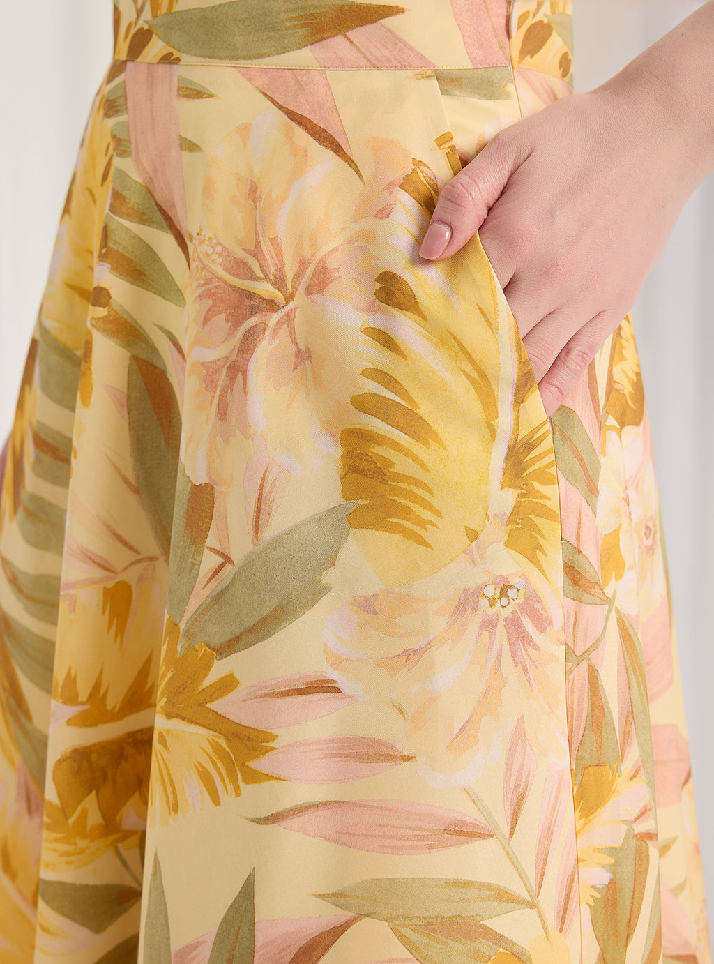 Yellow Printed  Maxi Skirt - Store WF