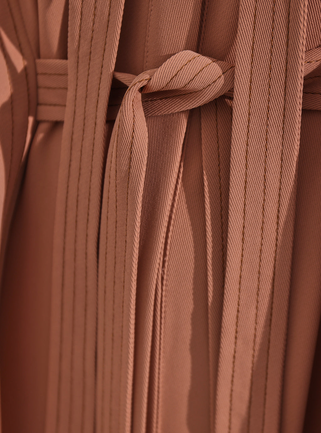 Contrast Top Stitch Cinnamon Maxi Dress - Store WF