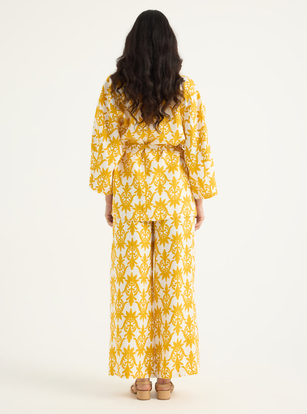 100% Washed Linen Kimono & Trouser Set - Store WF