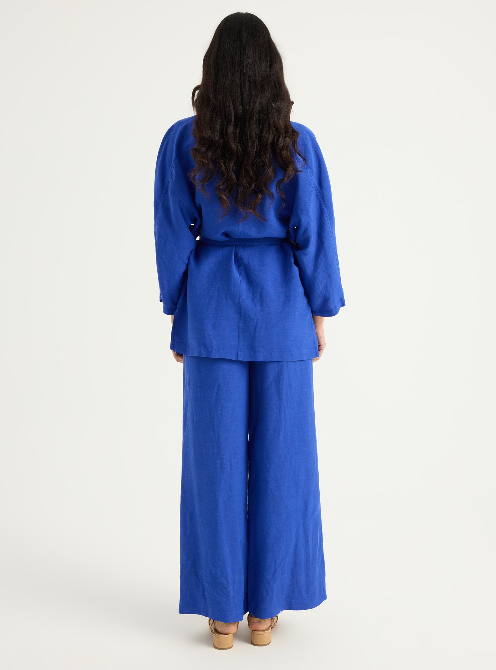 Kimono & Trouser Set Blue - Store WF