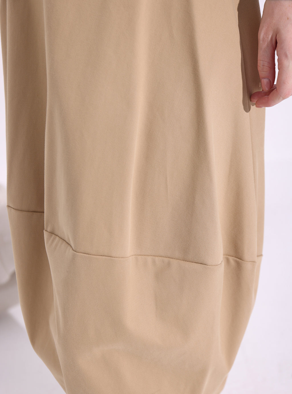 Beige Cotton Midi Skirt - Store WF