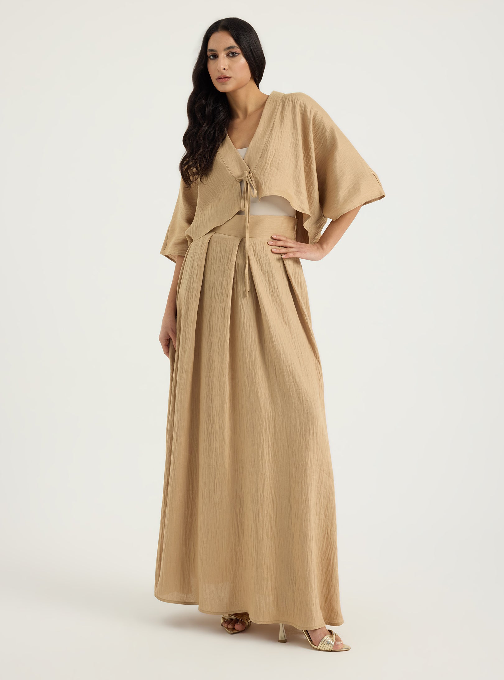 Linen Viscose Jacket & Skirt Set - Store WF
