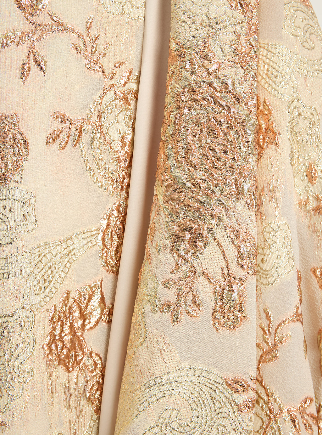 Rose Gold Flower jacquard Abaya Kaftan - Store WF