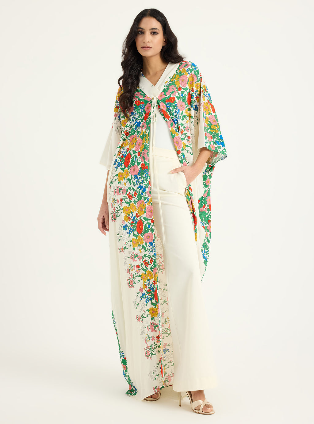 Flower Print Viscose Abaya Kaftan - Store WF