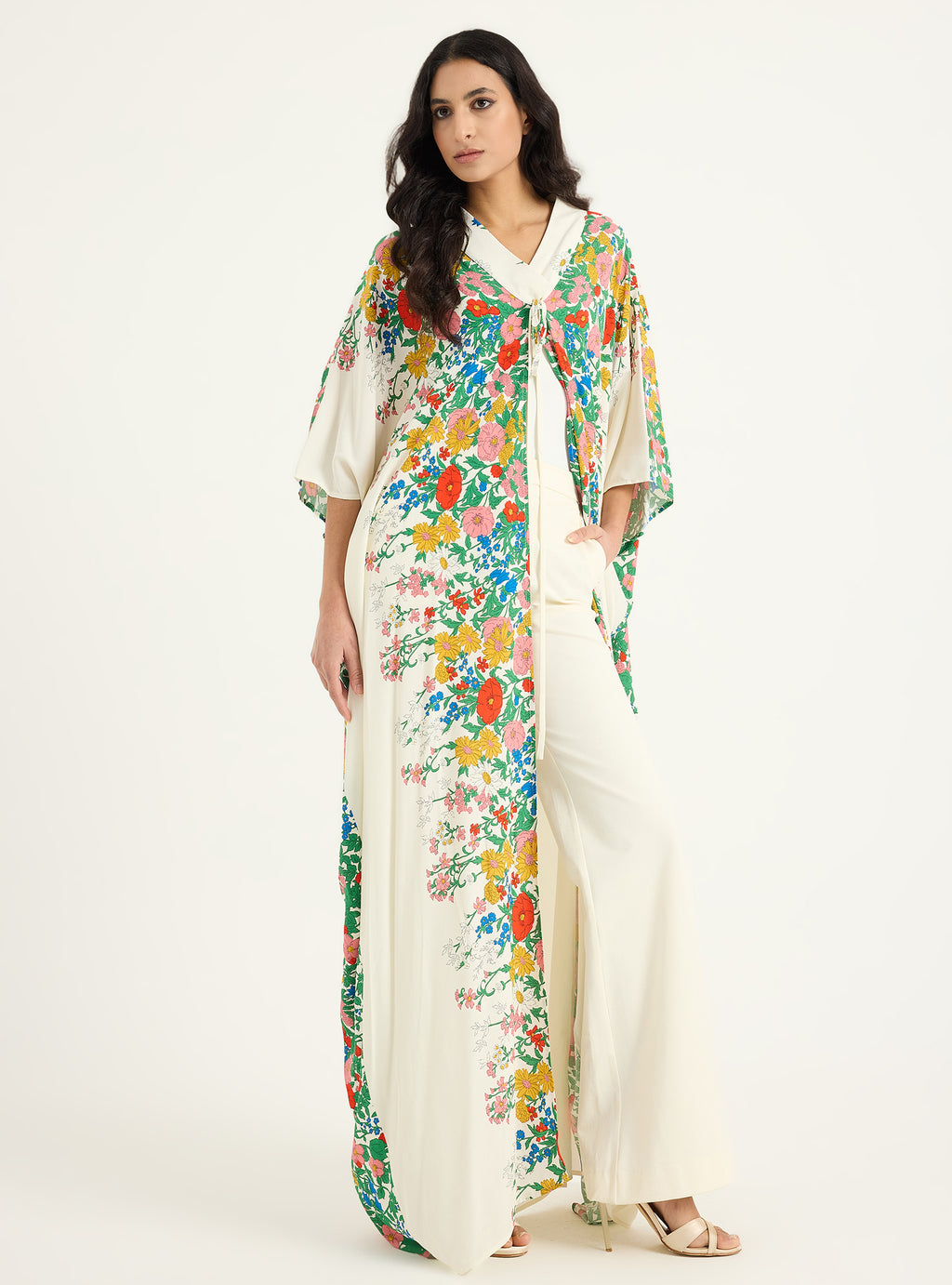 Flower Print Viscose Abaya Kaftan - Store WF