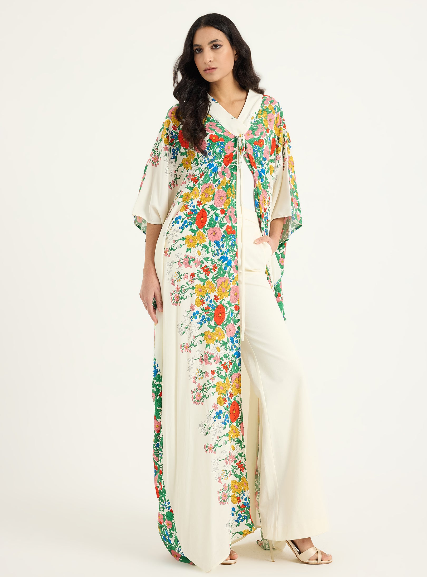 Flower Print Viscose Abaya Kaftan - Store WF