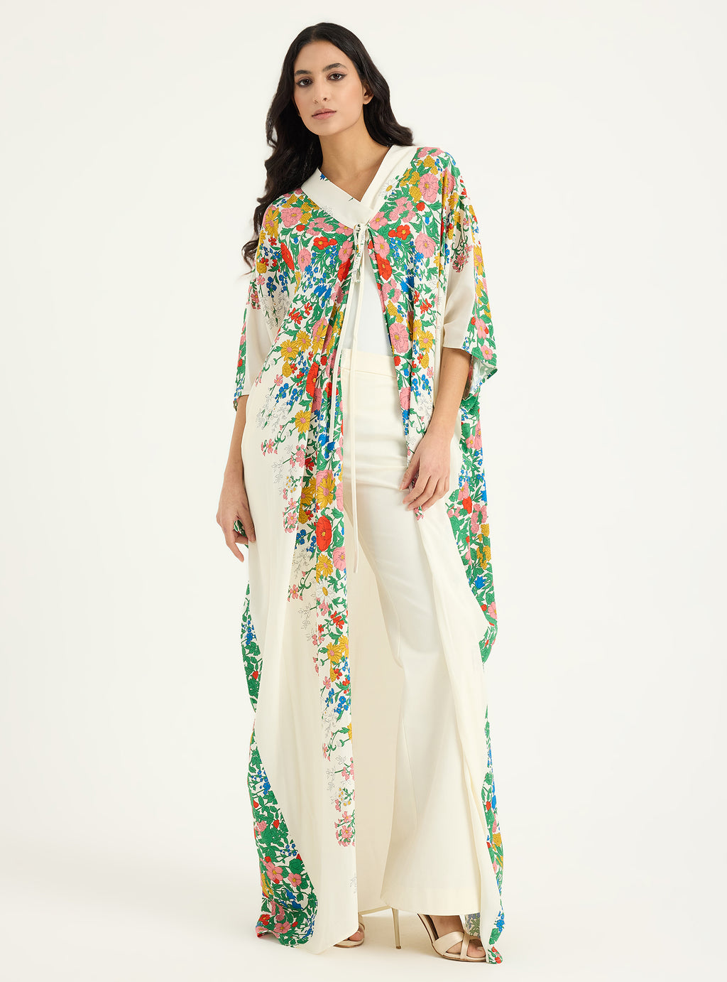 Flower Print Viscose Abaya Kaftan - Store WF