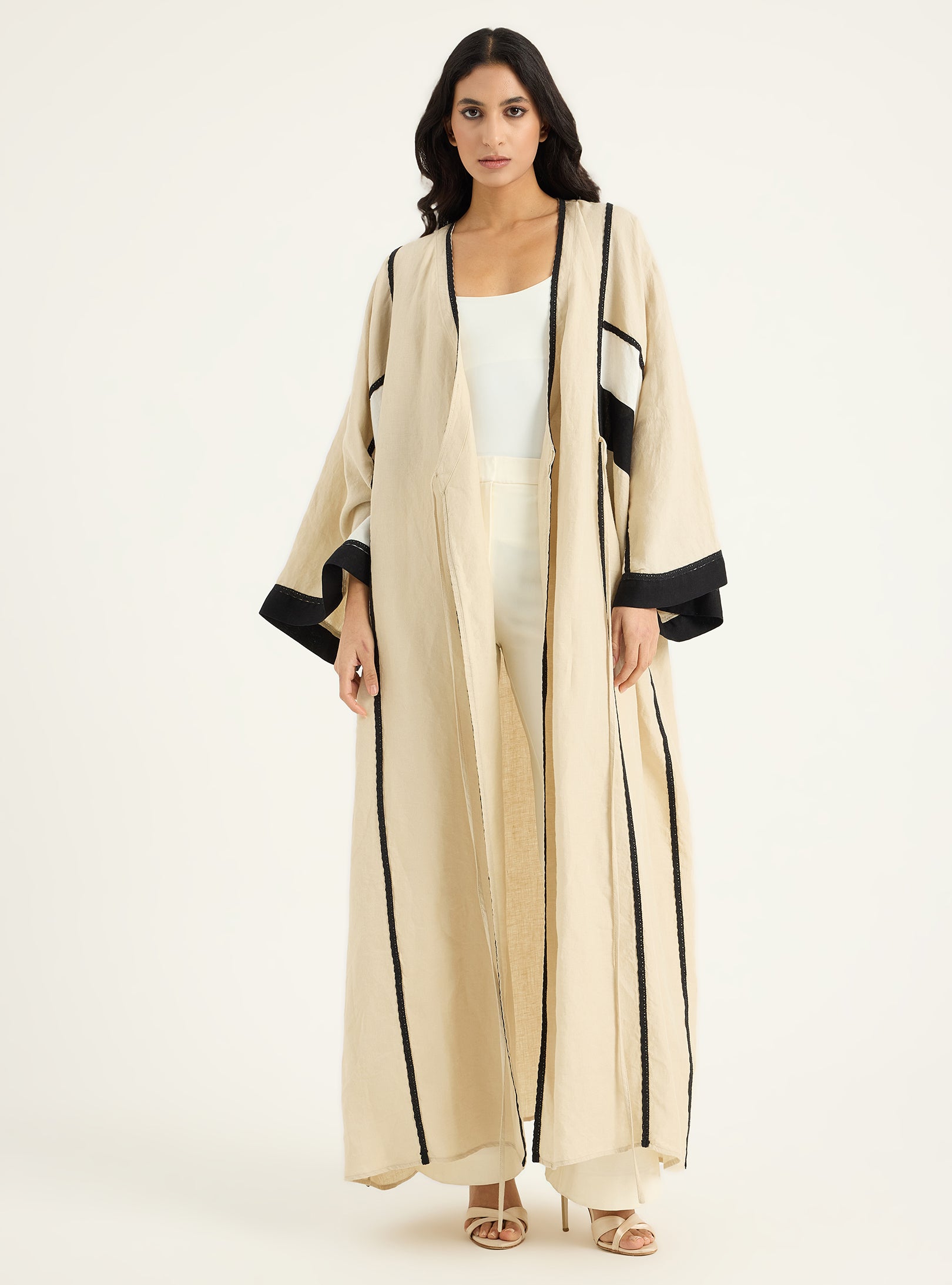 100% Washed Linen Abaya Kaftan - Store WF