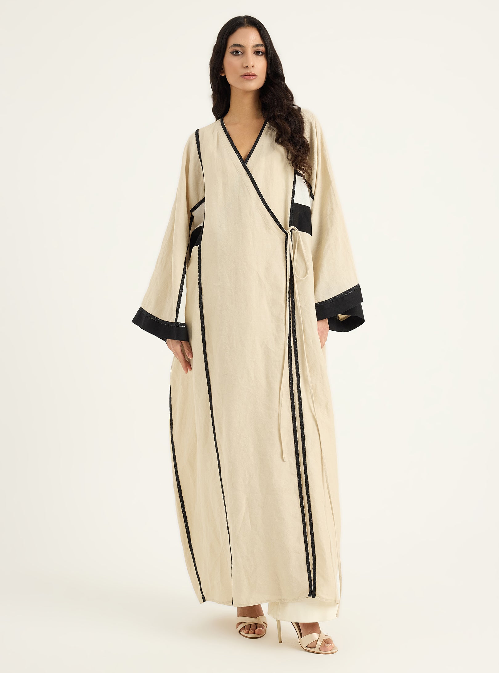 100% Washed Linen Abaya Kaftan - Store WF