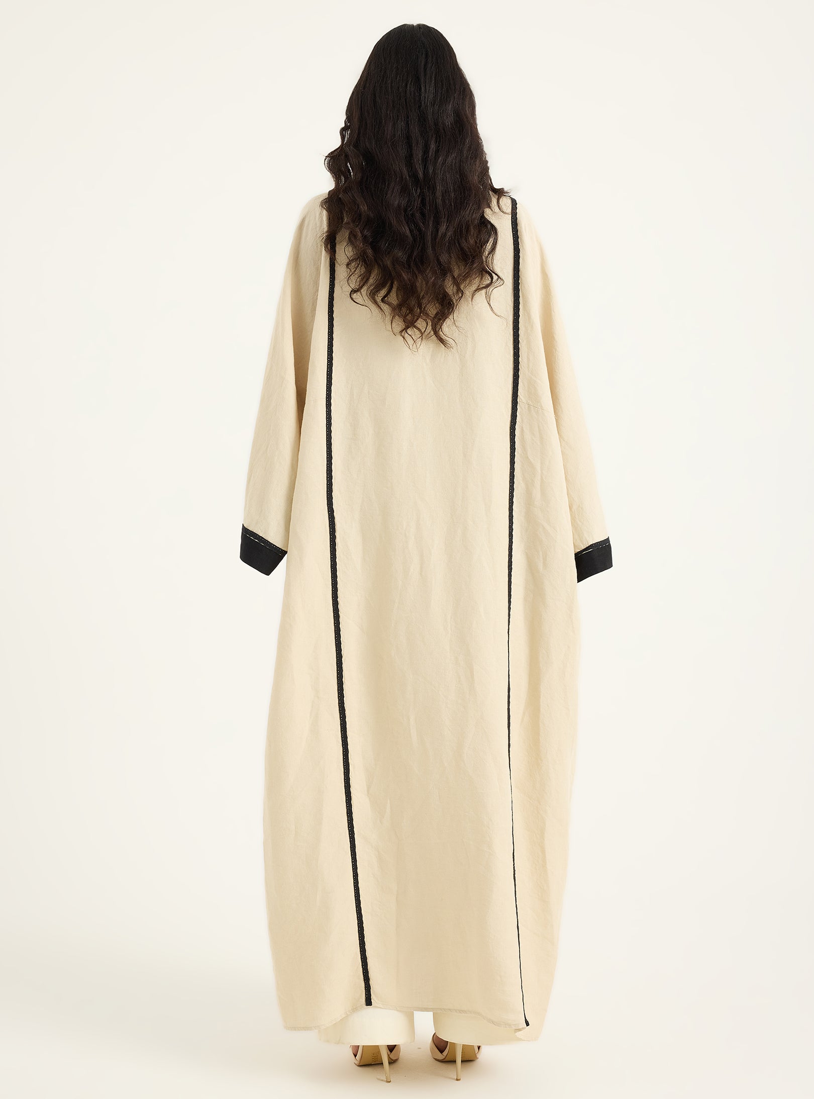 100% Washed Linen Abaya Kaftan - Store WF
