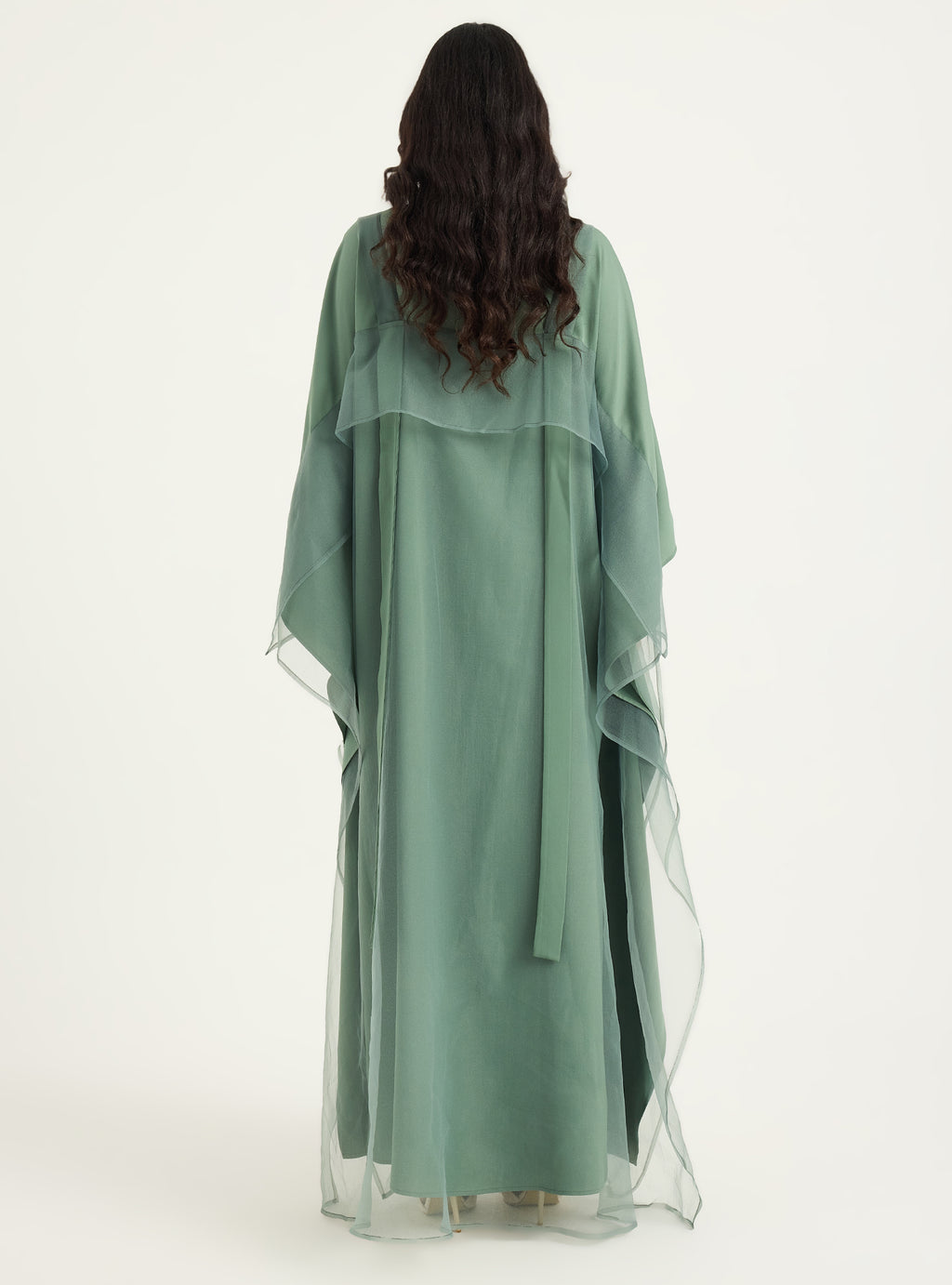 Mint Organza Double Layer Kaftan Dress - Store WF
