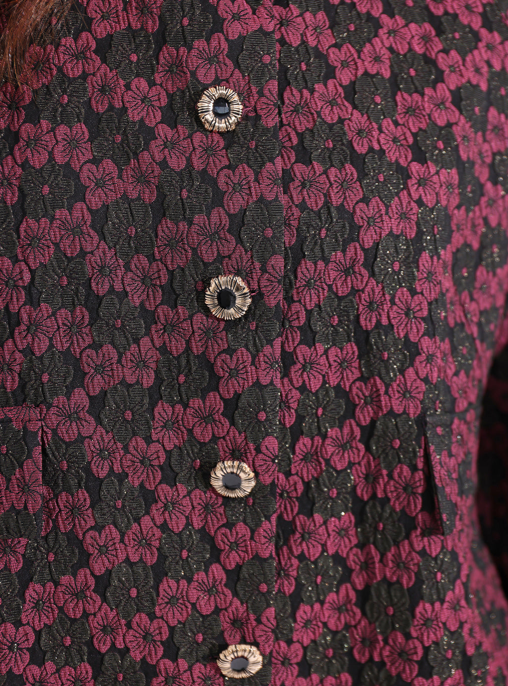 Burgendy Jacquard Jacket - Store WF