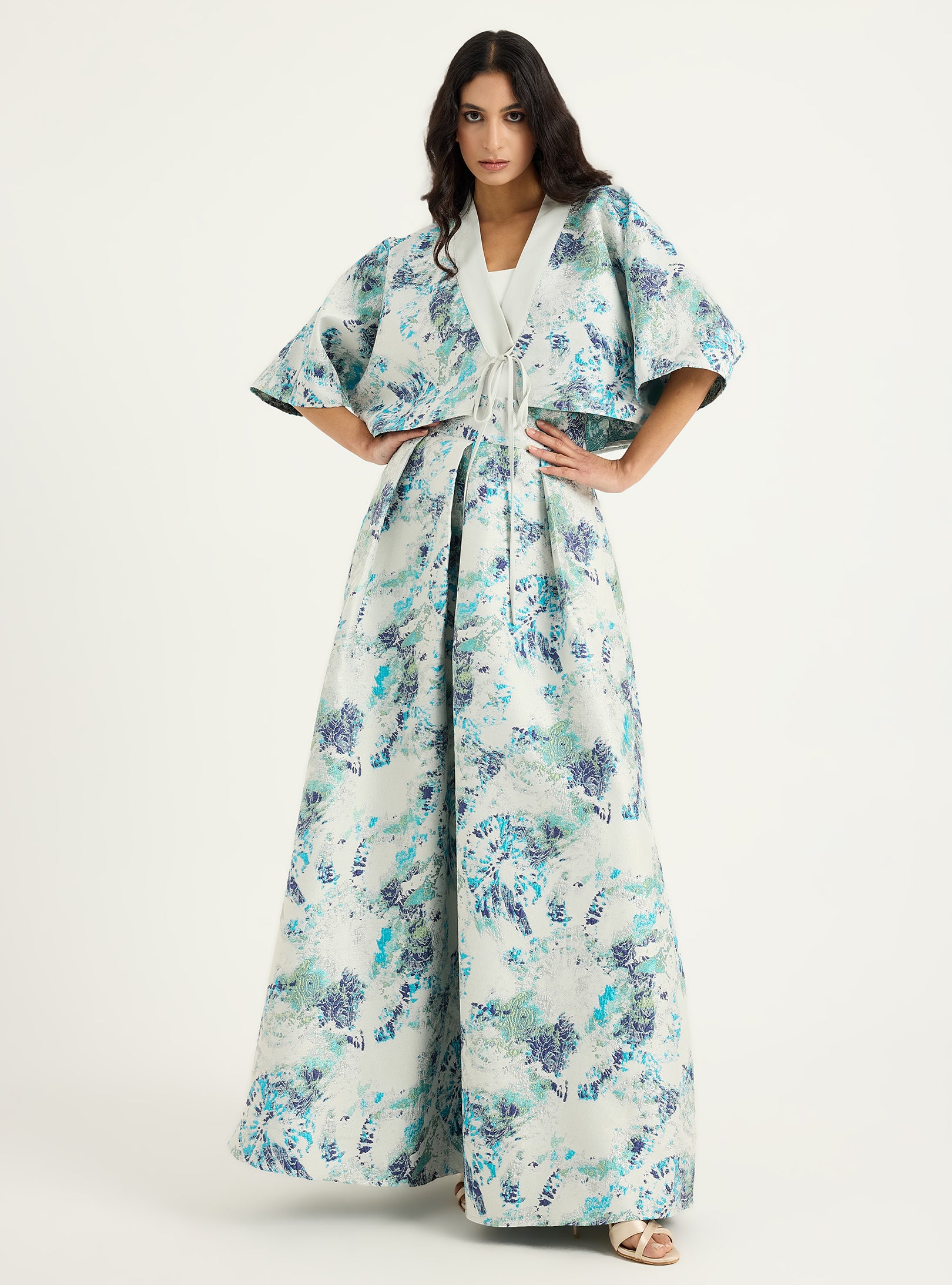 Jakarlı Ceket ve Etek Takımı