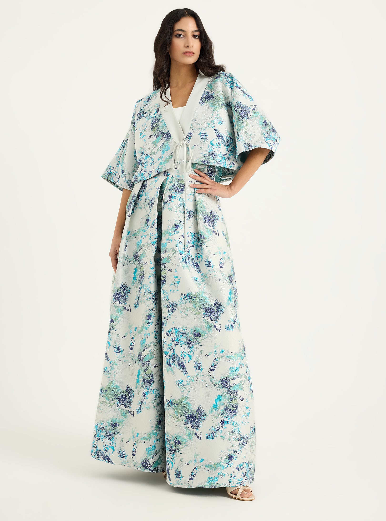 Jakarlı Ceket ve Etek Takımı