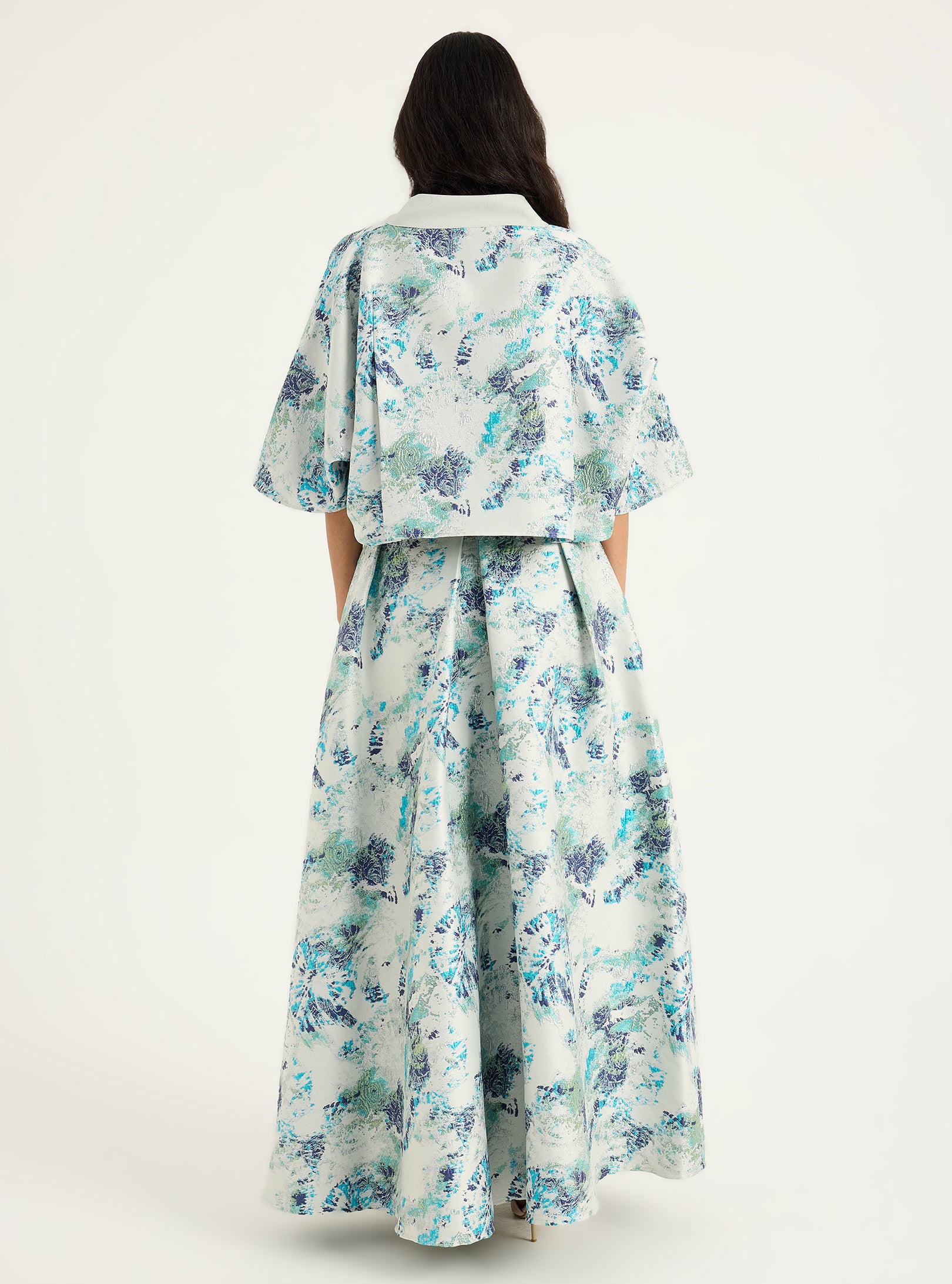 Jakarlı Ceket ve Etek Takımı