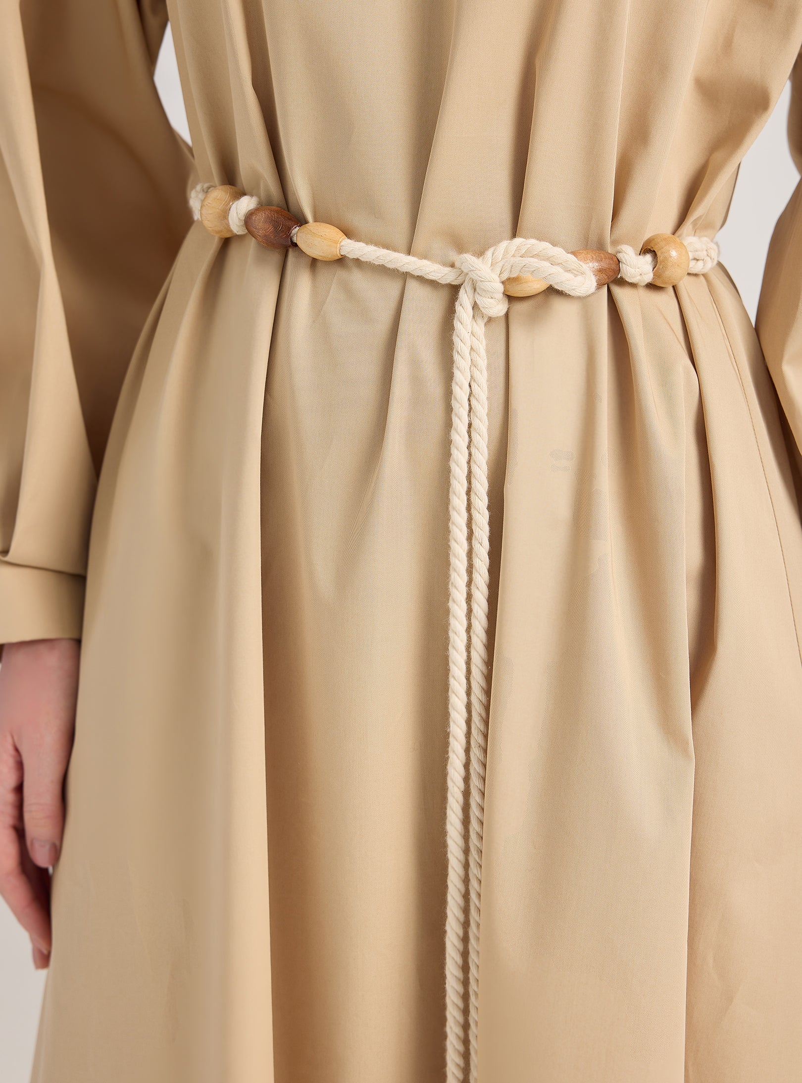 100% Cotton Poplin Belted Dress - Store WF