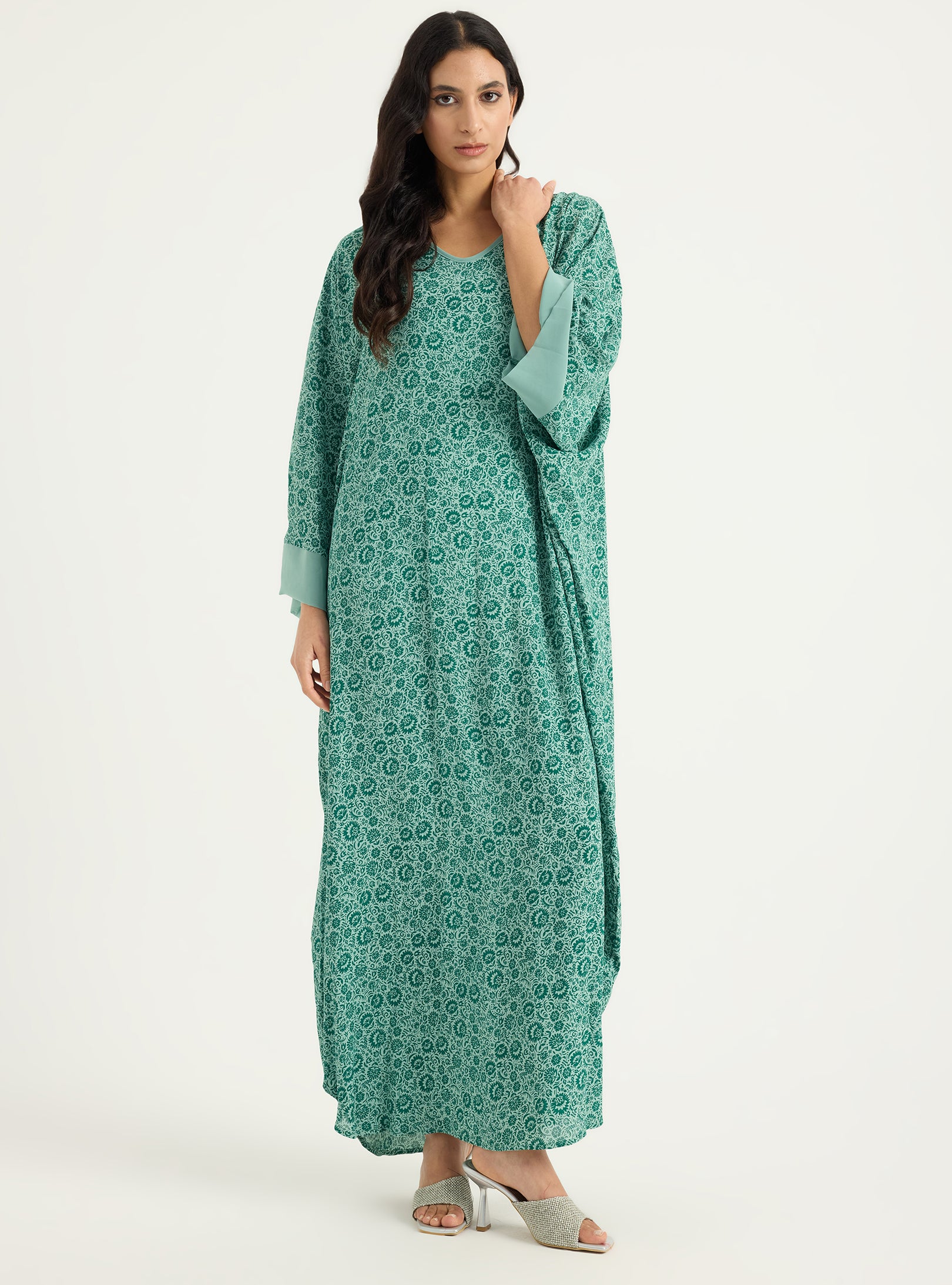 Green Kaftan Dress - Store WF