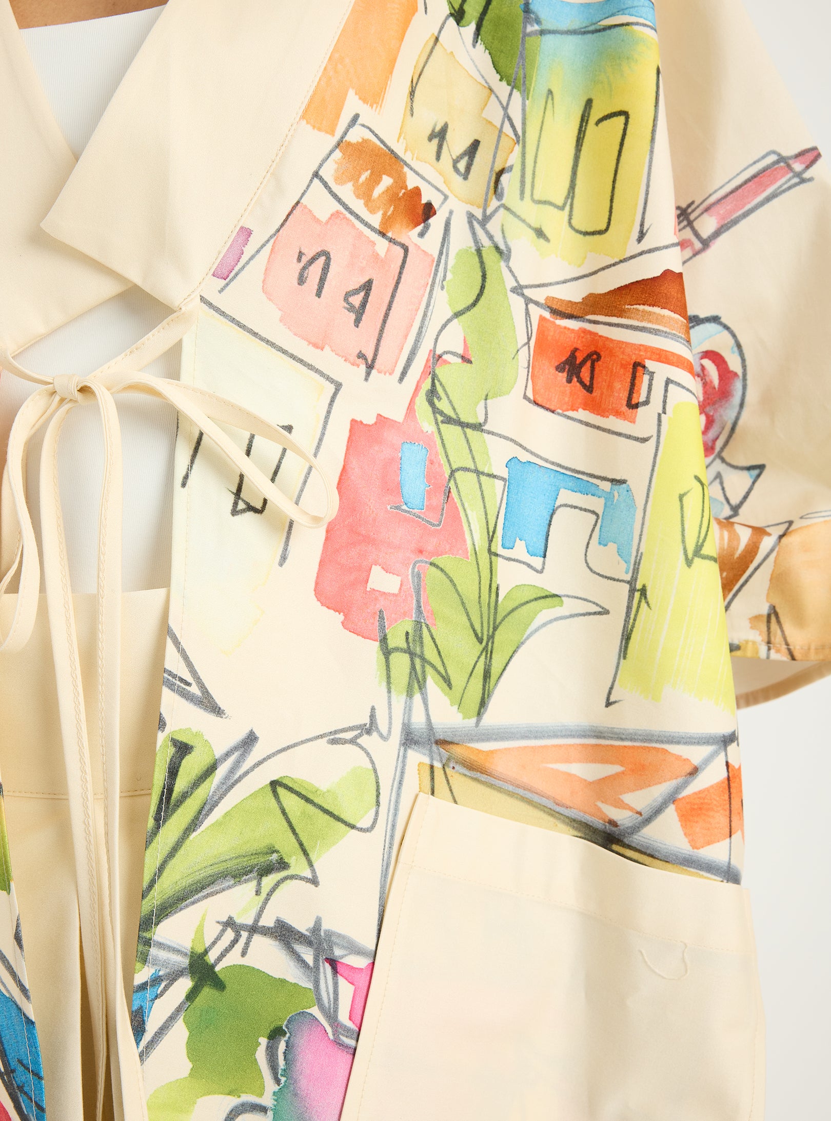 City Printed Cotton-poplin Jacket & Skirt Set - Store WF