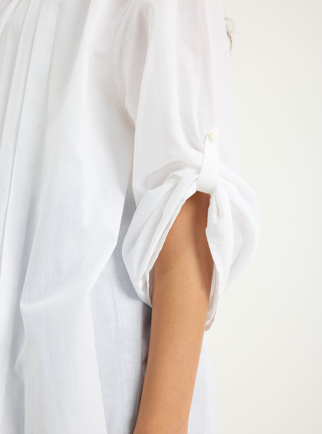 Cotton White Longline Shirt Tunic - Store WF