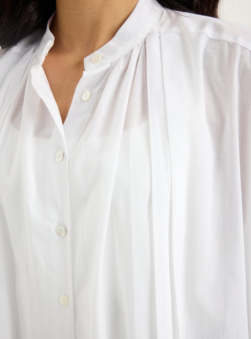 Cotton White Longline Shirt Tunic - Store WF