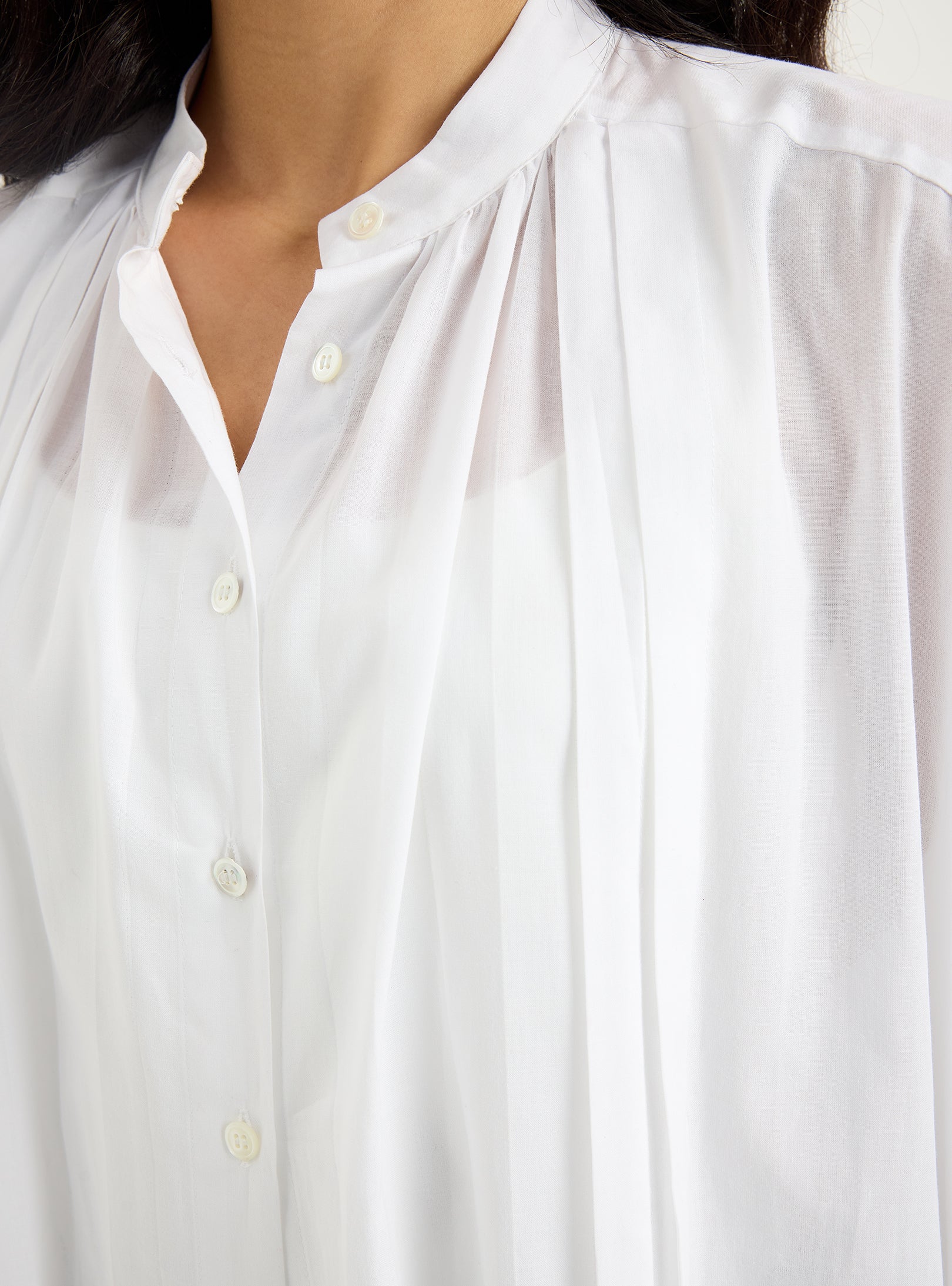 Cotton White Longline Shirt Tunic - Store WF