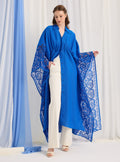 Navy Blue Lace Shirt Kaftan Dress - Store WF
